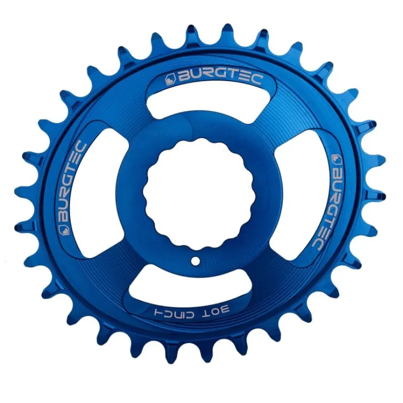Pinion față pentru bicicleta BURGTEC Oval Cinch Thick Thin Chainring ­Deep Blue ­32T Cumpără online
